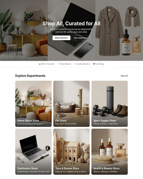 Department Store P1 - Pro Plan Prebuilt Website - Wholesale Drop Shipping Product by DFP - Designed For Perfection